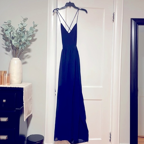 Lulus Blue Formal Open Back Dress - Size 4-6 - Picture 1 of 2